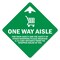 Signmission One Way Aisle For Your Saftety Non-Slip Floor Graphic, 6PK, 7 in L, 7 in H, FD-X-7-6PK-99981 FD-X-7-6PK-99981 - alternate 1
